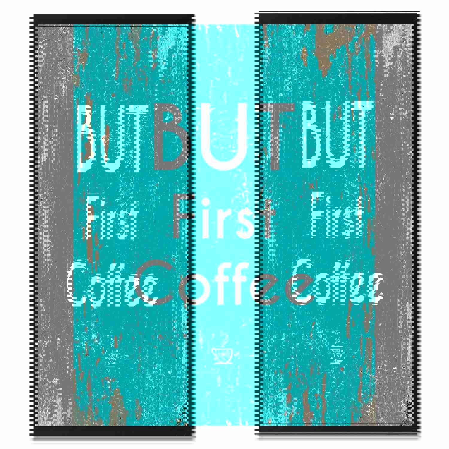 But First Coffee Saying Canvas Print with Black Picture Frame - Home Decor Wall Art Gift