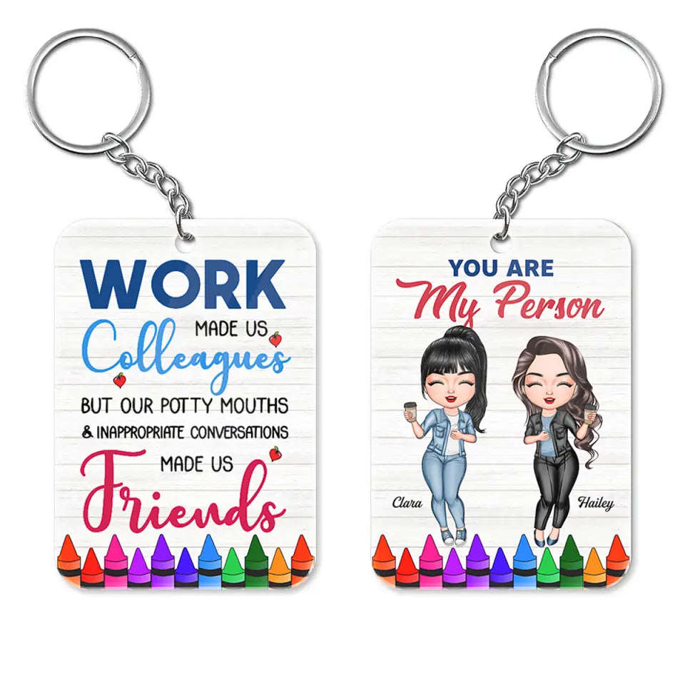 Personalized Custom Keychain - Unique Gift for Teachers, Friends, and Colleagues