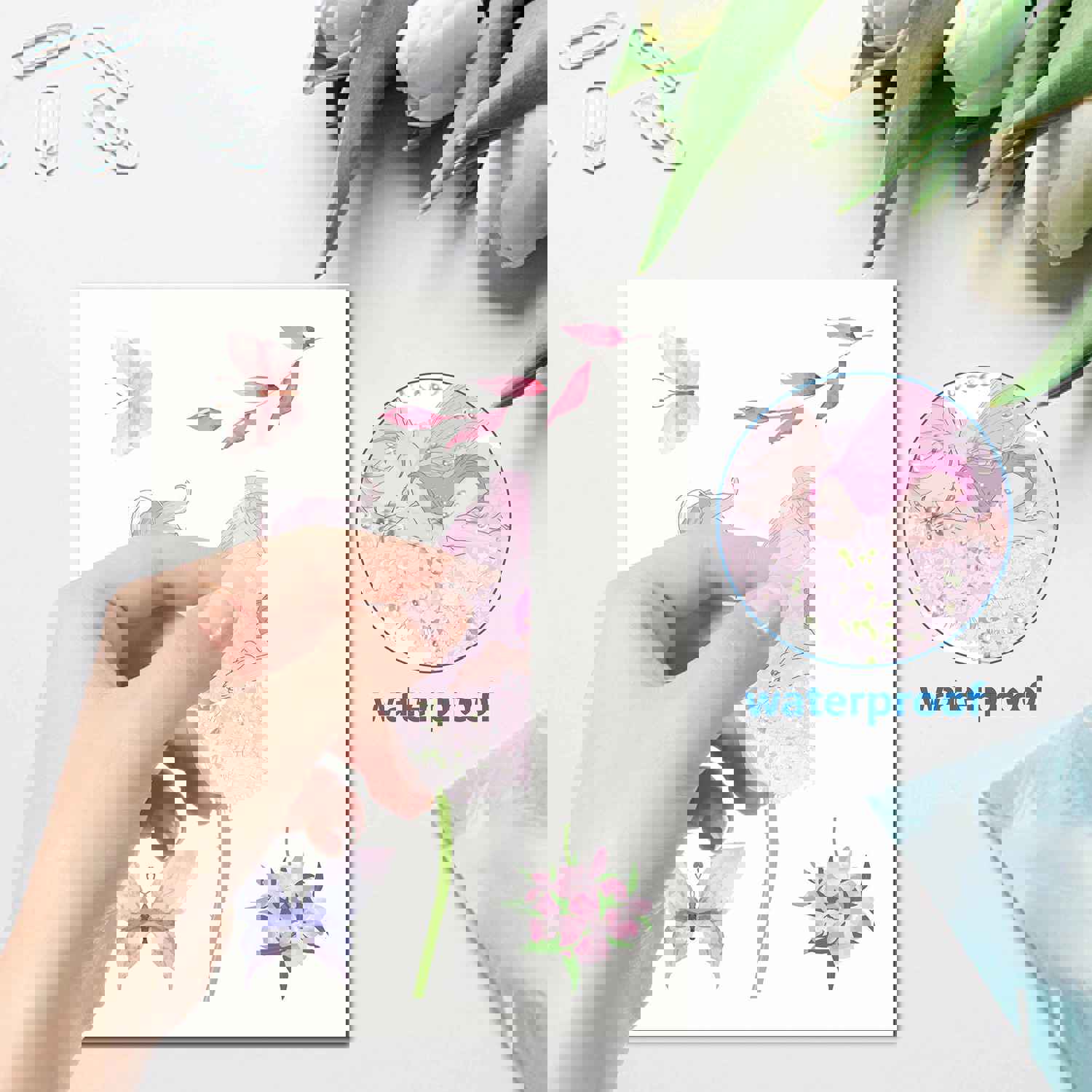 Craspire 16 Sheets 8 Styles Waterproof PVC Wall Stickers for Home Decoration
