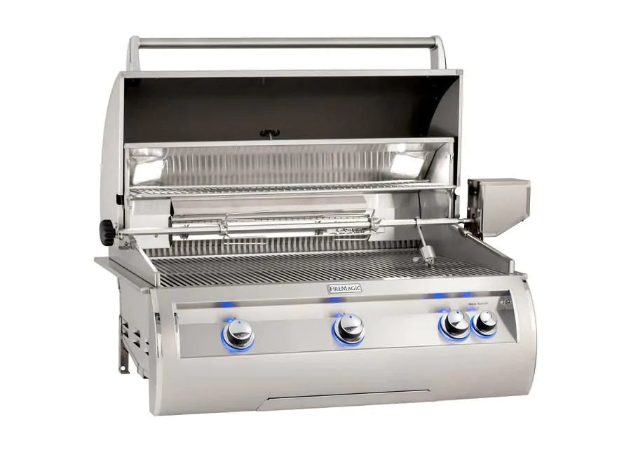 Fire Magic Echelon Diamond E790i 36-Inch Propane Gas Built-In Grill with Backburner, Rotisserie Kit and Analog Thermometer