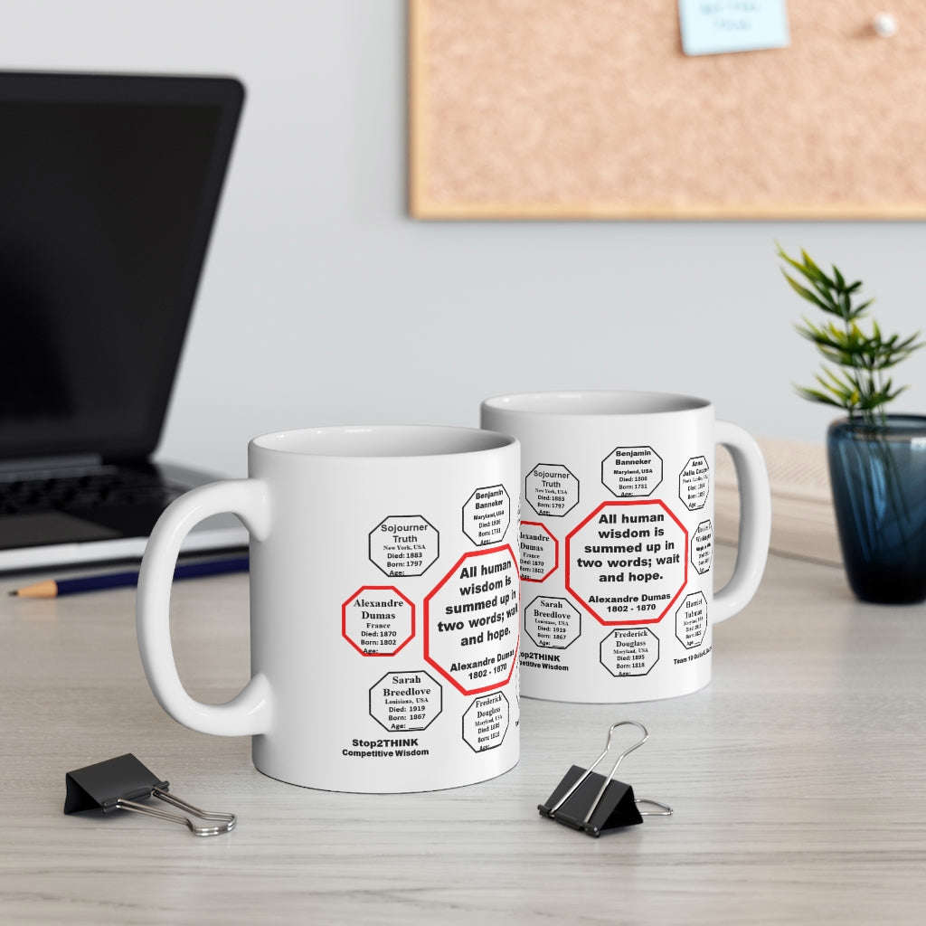 MW-10.7 Alexandre Dumas Wisdom Ceramic Mug - 11oz