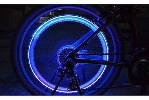Gechiqno 4 Pair LED Wheel Lights - Car Bike Wheel Tire Tyre Valve Dust Cap, Safety, Waterproof, Motion Activated