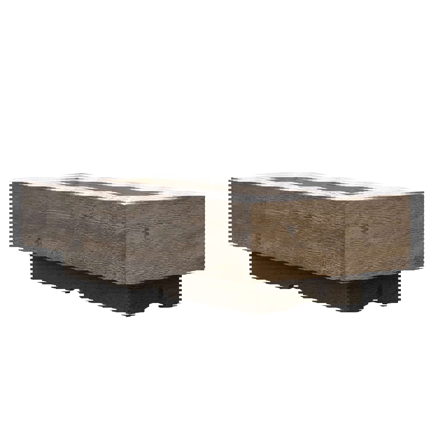 The Outdoor Plus Coronado Concrete Wood Grain Fire Pit 48 inches