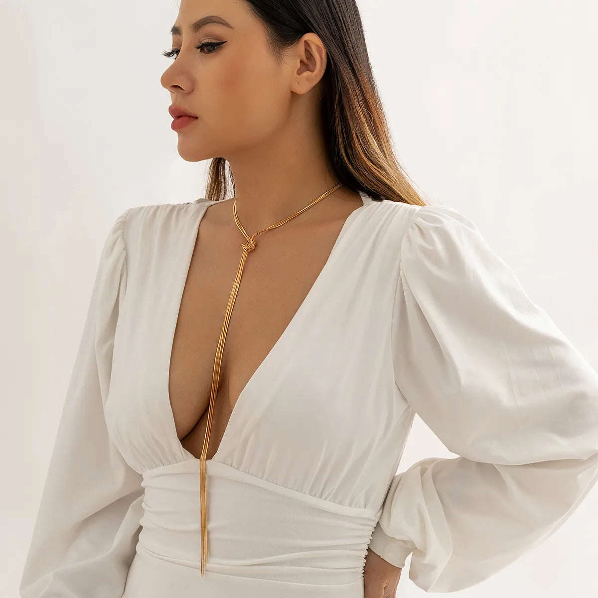 Ingemark Adjustable Snake Bone Chain Necklace for Women - Vintage Wedding Bride Pendant Jewelry