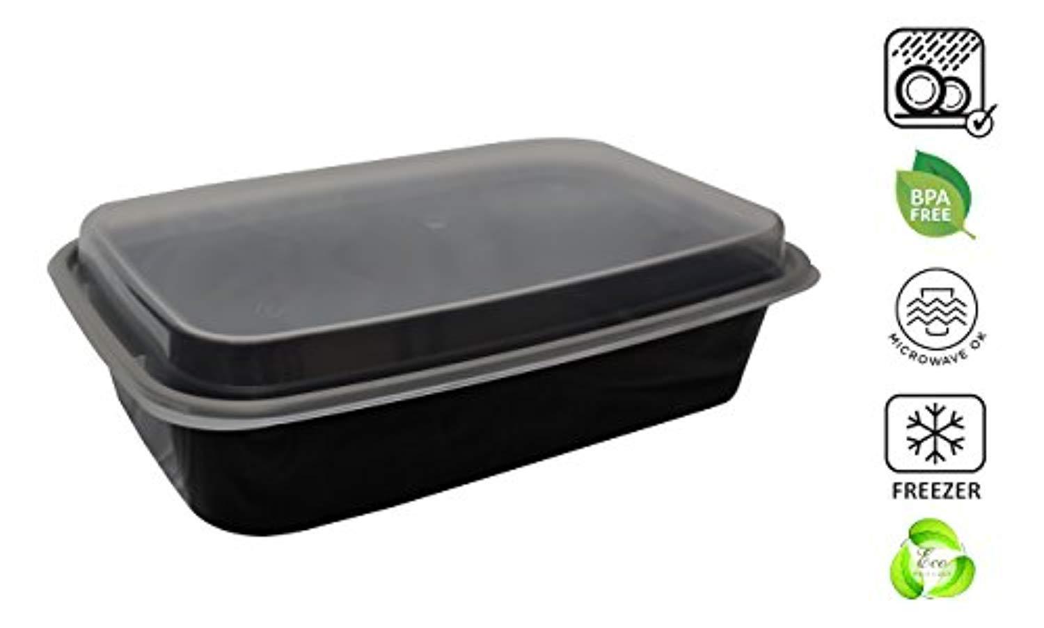 15-Pack 32 oz Premium Meal Prep Containers by Charulyza - BPA Free, Leak Resistant & Stackable