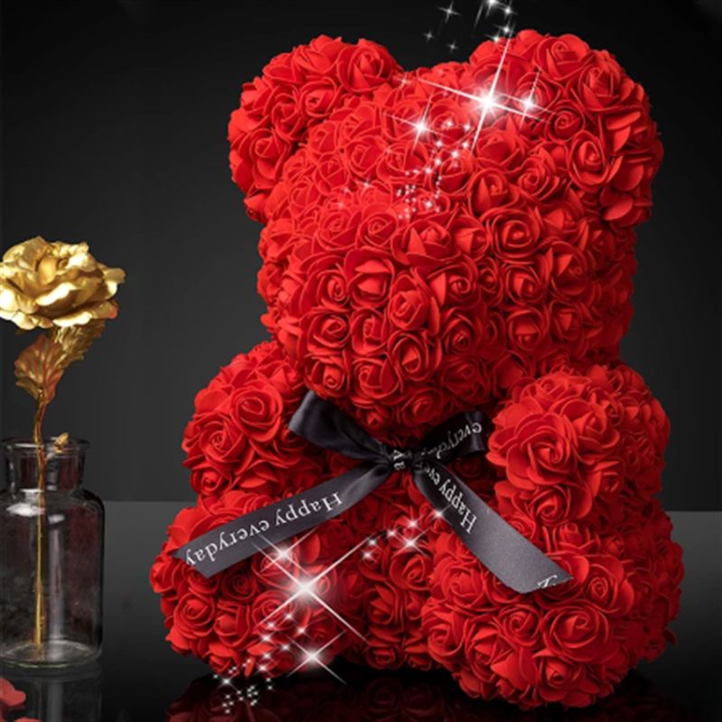Rose Teddy Bear Gift Set for Women - Valentine's Day and Birthday Present