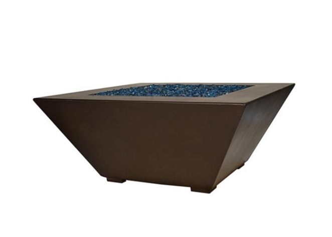 Geo Square Fire Pit with Electronic Ignition 42 - Free Cover