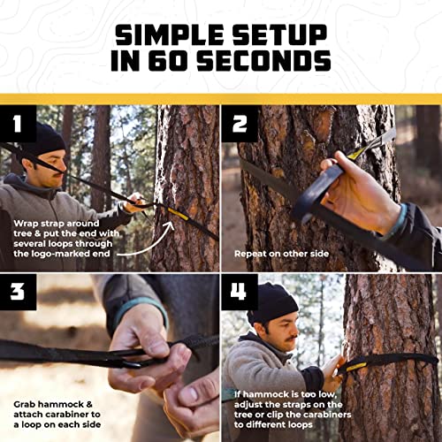Wise Owl Outfitters Camping Hammock - Portable Lightweight Parachute Nylon for Outdoor Adventures