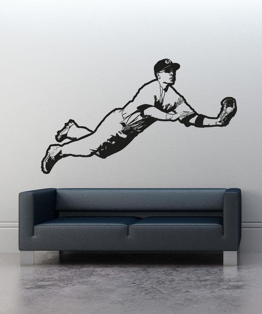 Vinyl Wall Decal Sticker Baseball Diver #1278