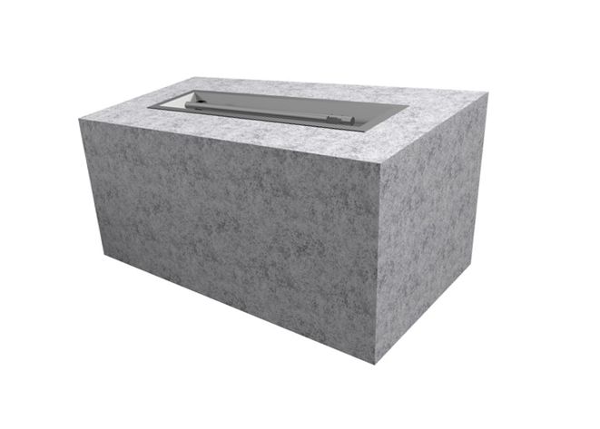 Rectangular Gas Fire Pit Kit - Ready-to-Finish - 96 x 24 x 24 [The Outdoor Plus]