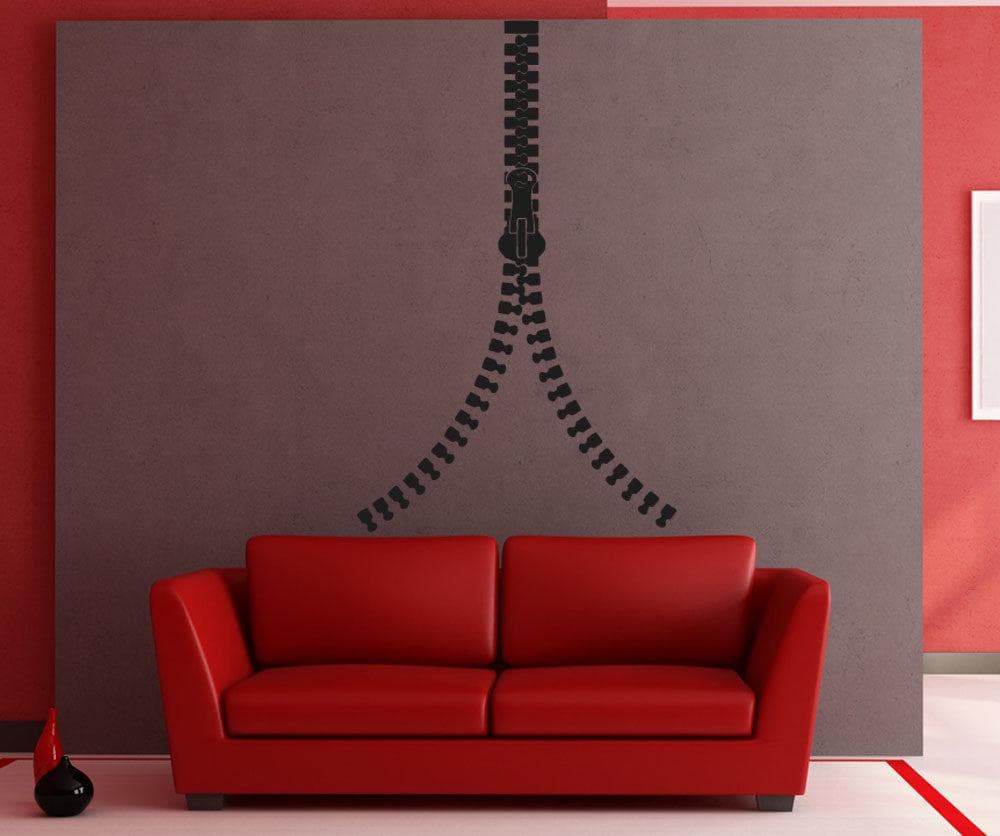 Vinyl Wall Decal Sticker Closing Zipper #OS_AA1344