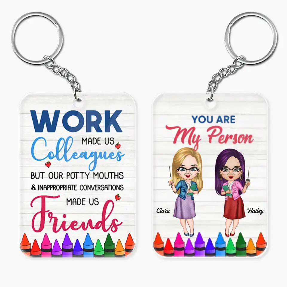 Personalized Custom Keychain - Unique Gift for Teachers, Friends, and Colleagues