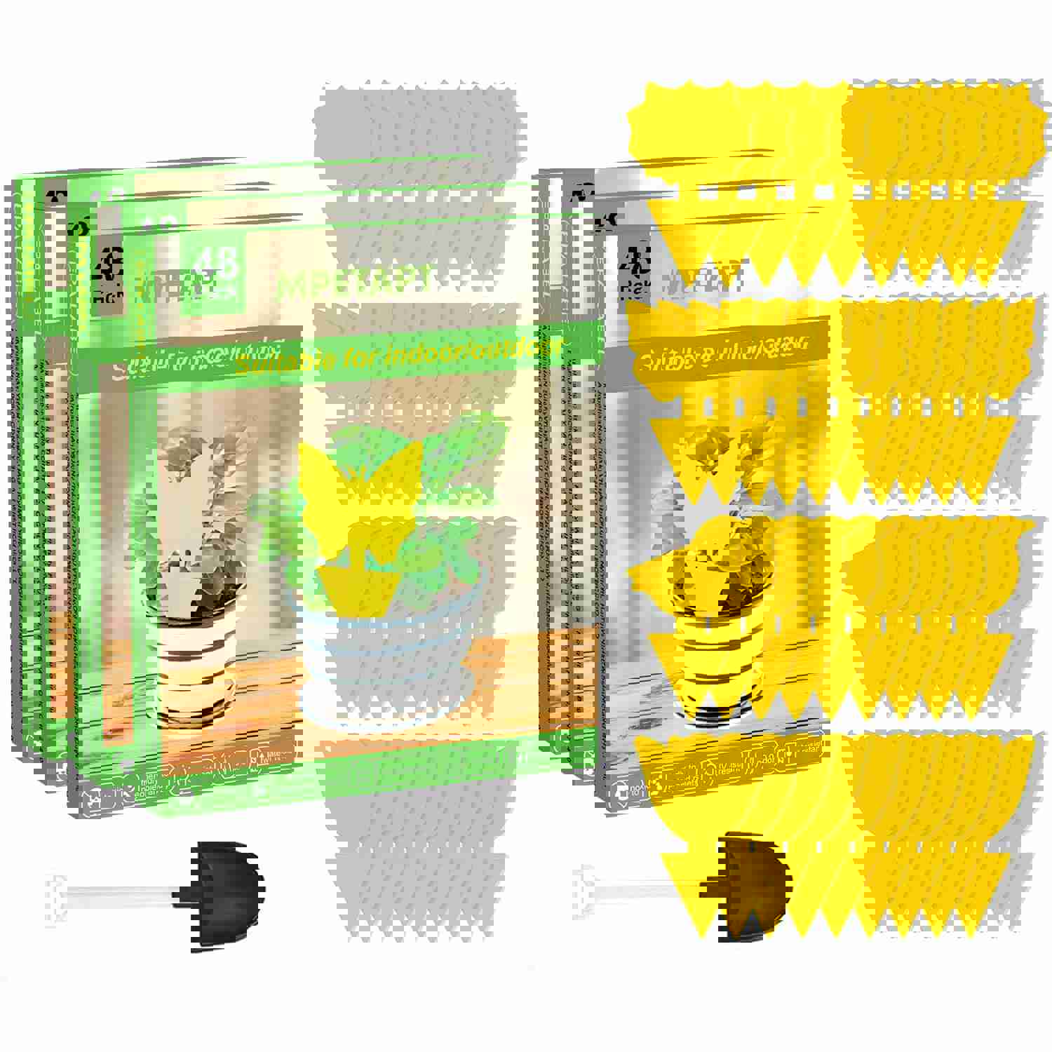 144 Pack Fruit Fly Traps Fungus Gnat Traps Yellow Sticky Bug Traps for Indoor Outdoor Use