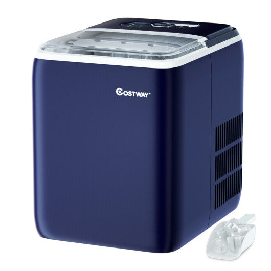 44 lbs Portable Countertop Ice Maker Machine with Scoop - Navy