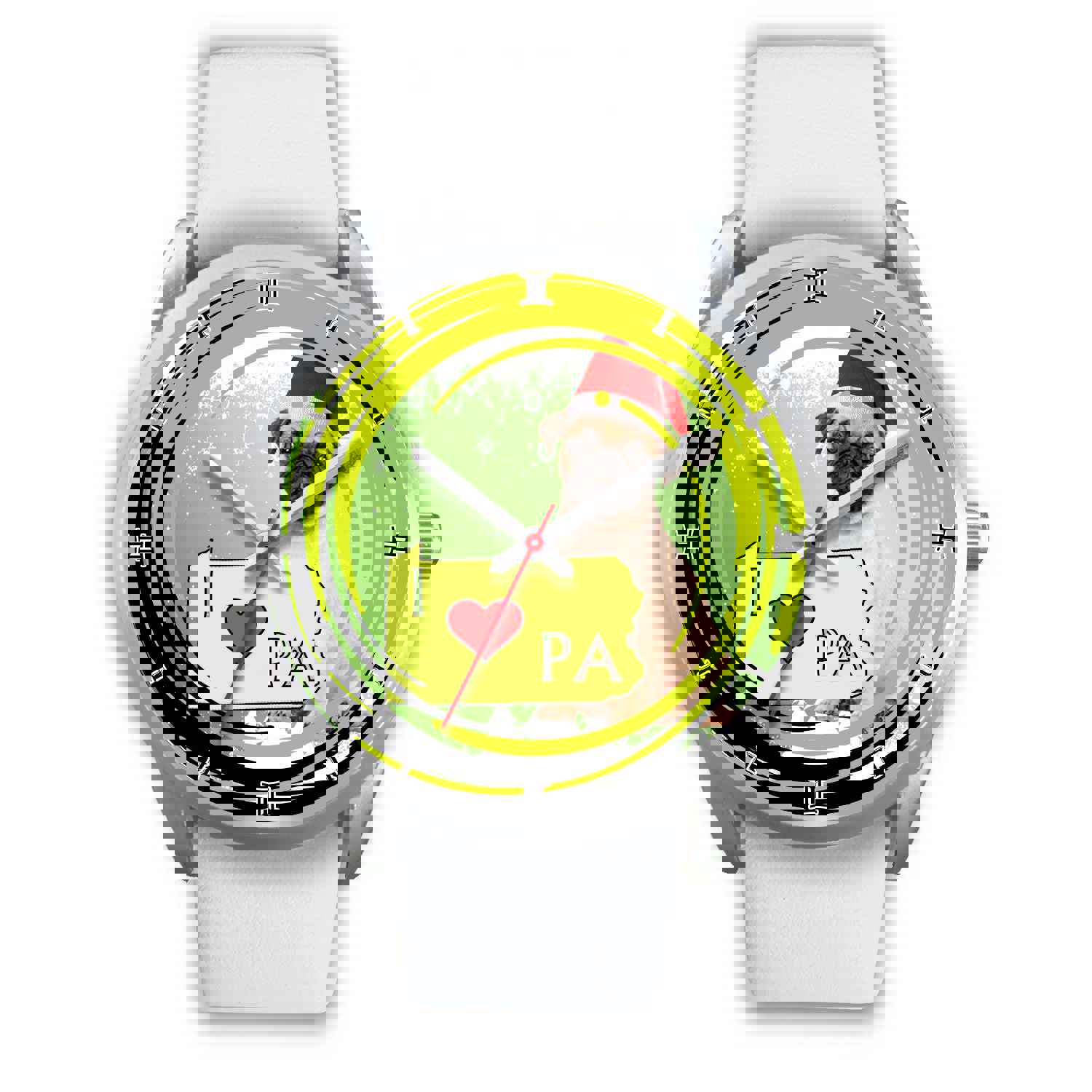 Lovely Pug Dog Pennsylvania Christmas Special Wrist Watch