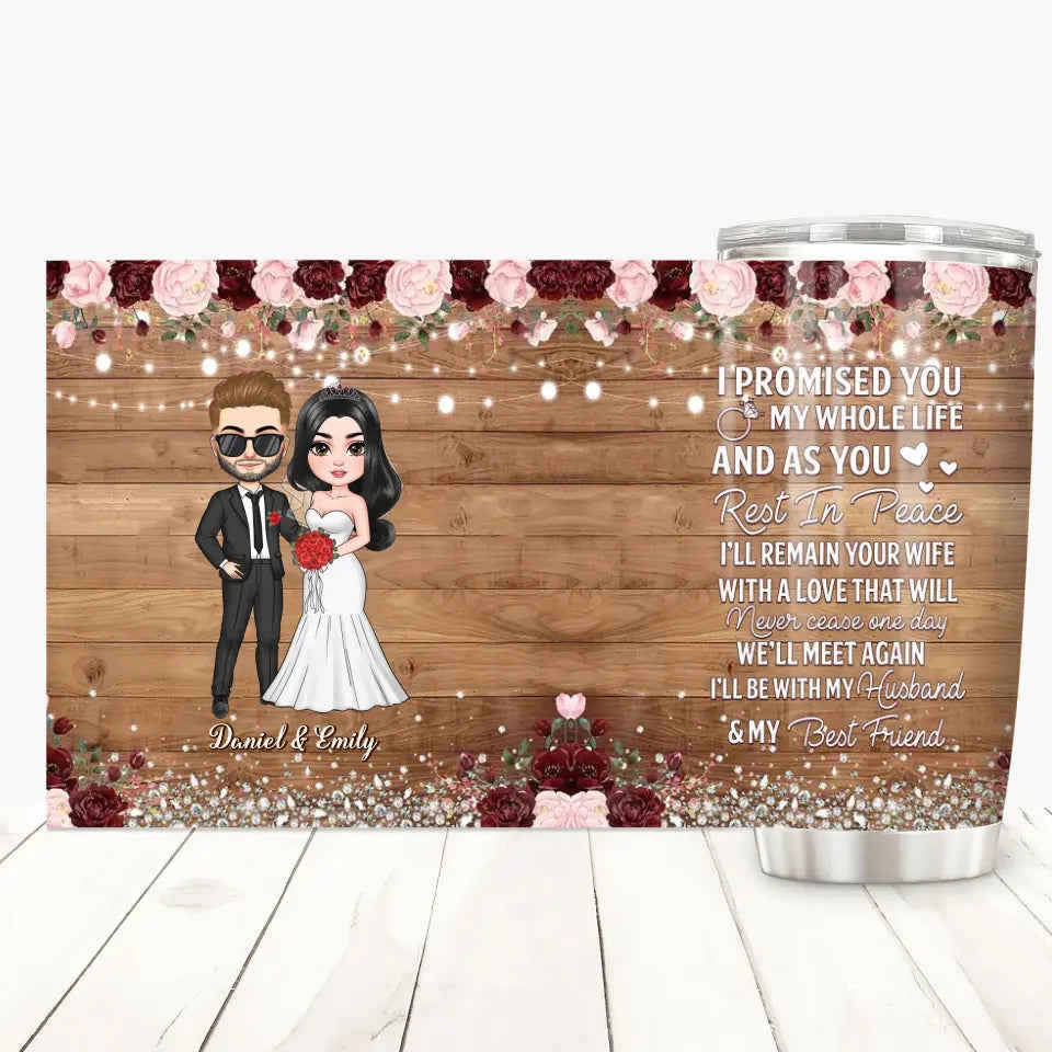 Personalized Custom Tumbler - Anniversary, Wedding Gift For Couple - This Girl Loves Her Husband