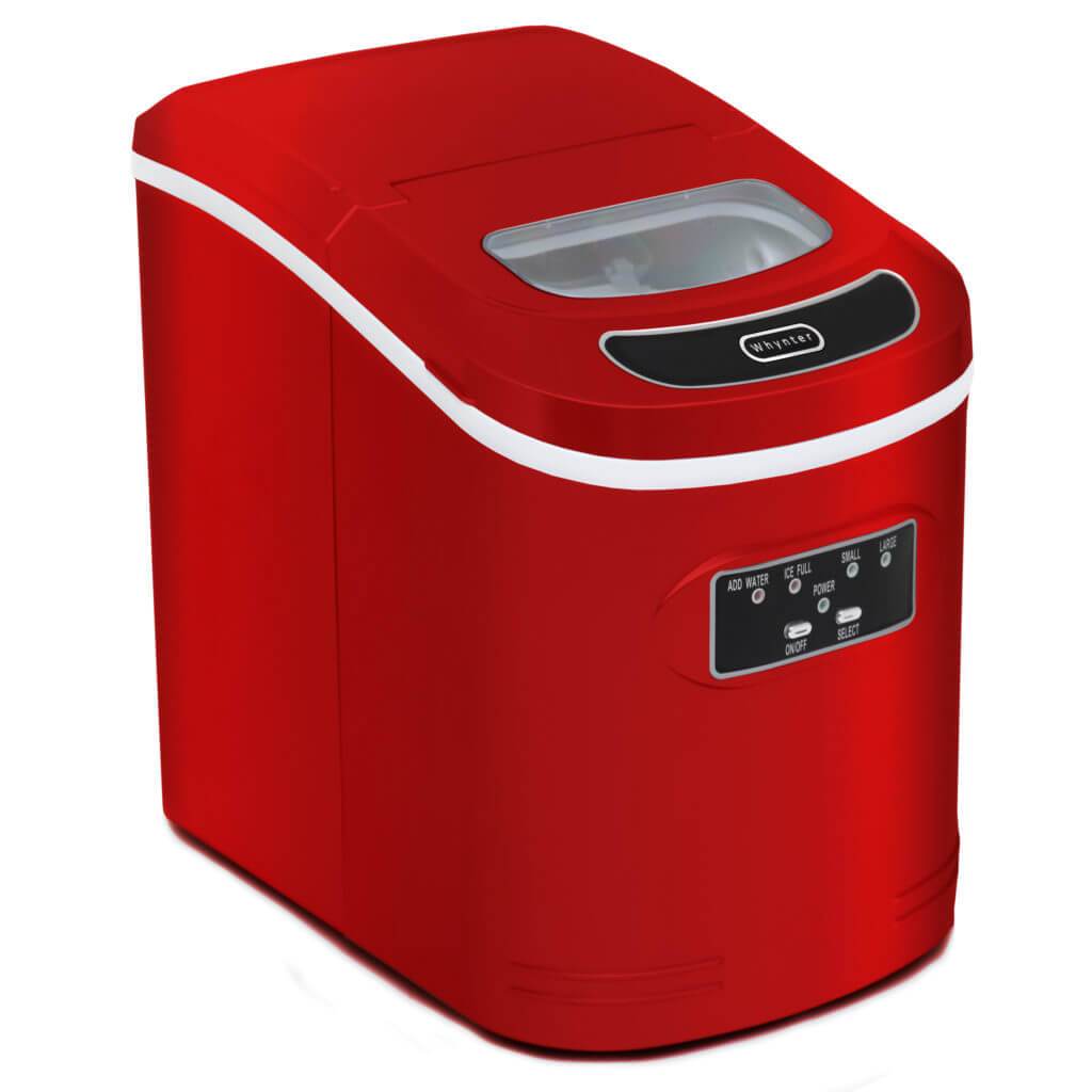 Whynter Compact Portable Ice Maker 27 lb Capacity – Metallic Red IMC-270MR