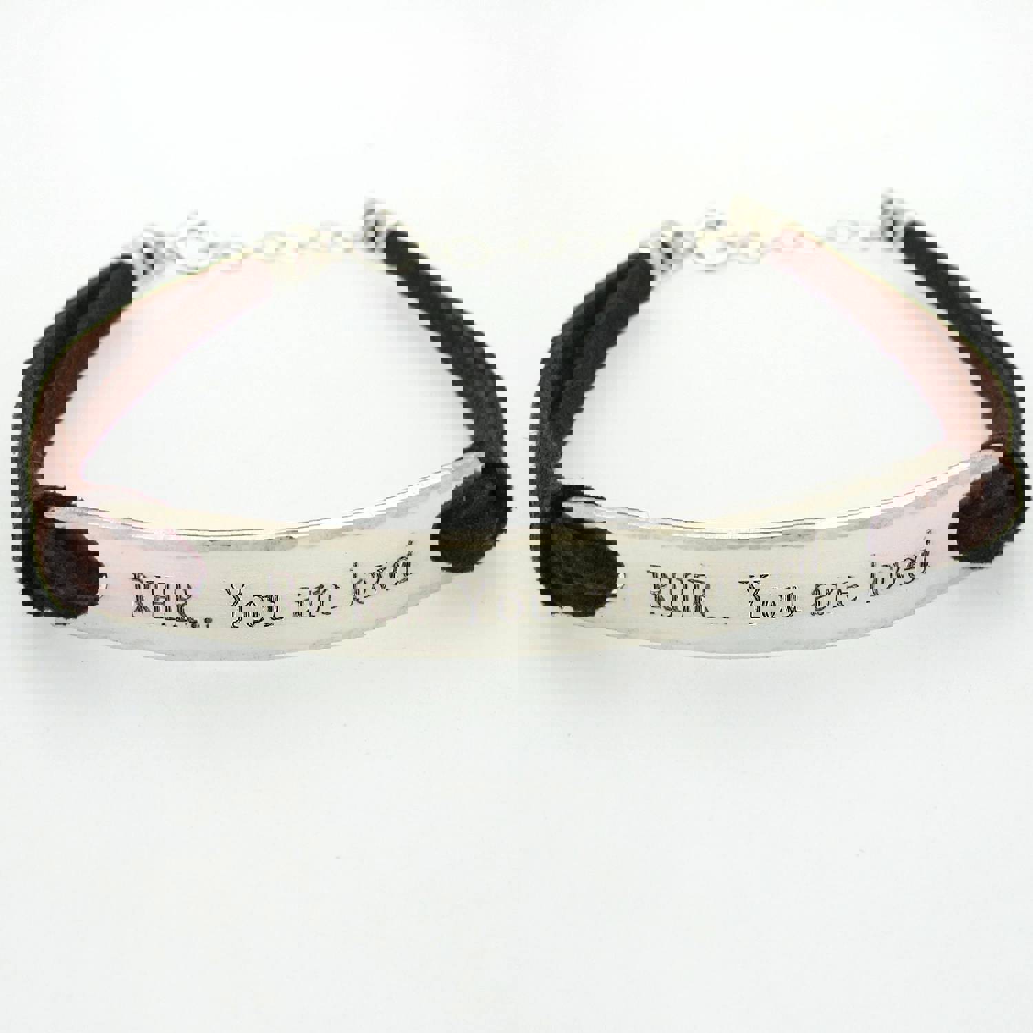 Personalized Leather Bracelet for Boyfriend - Custom Engraved Gift