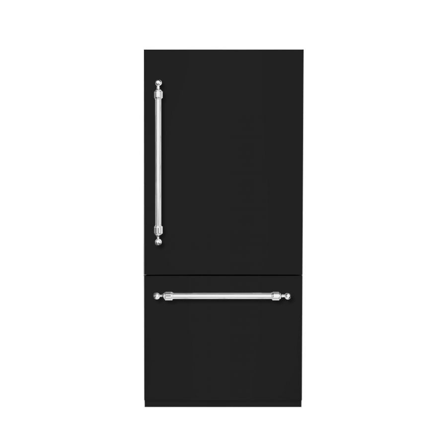 Hallman 36 Built-In Refrigerator with Interior Filtered Water Dispenser and Bottom Mount Freezer