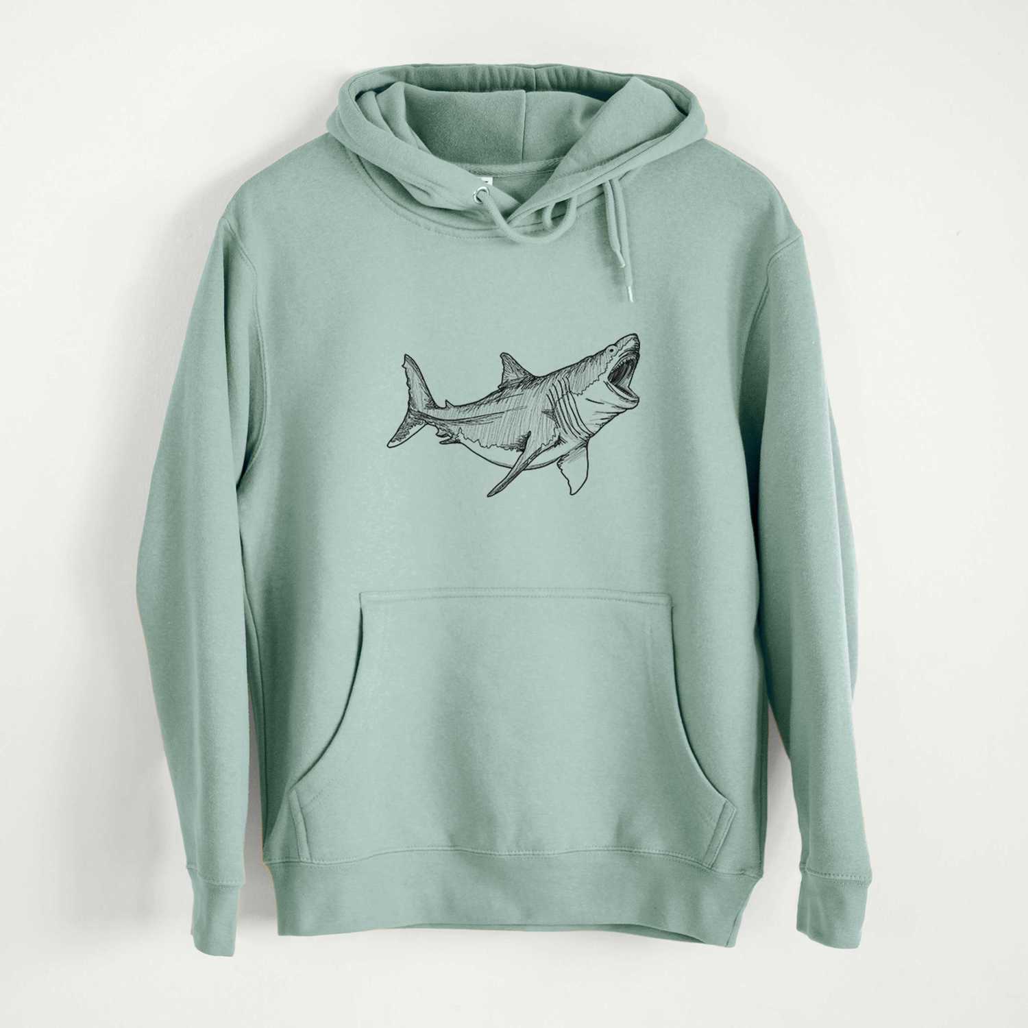 Megalodon - Otodus Megalodon - Mid-Weight Unisex Premium Blend Hoodie