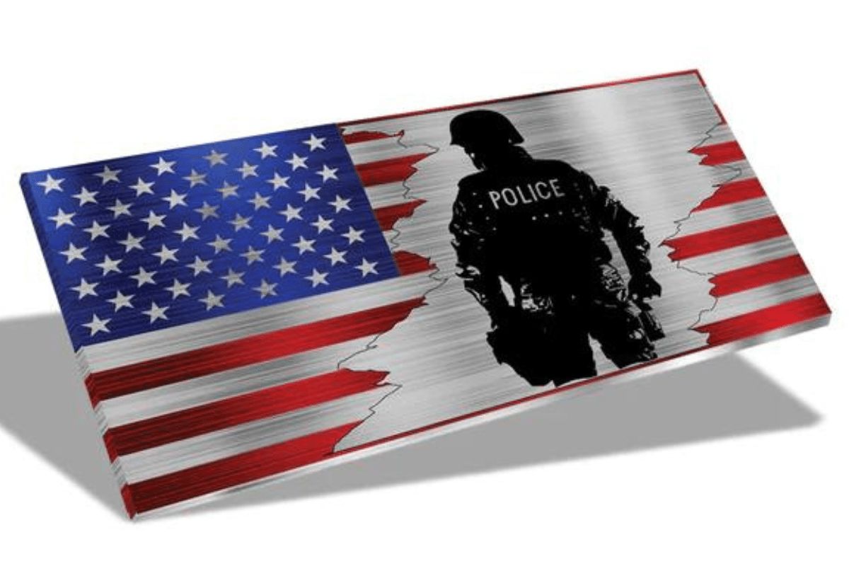 Metal Art of Wisconsin Indoor/Outdoor Hero Flags - High-Quality Brushed Aluminum