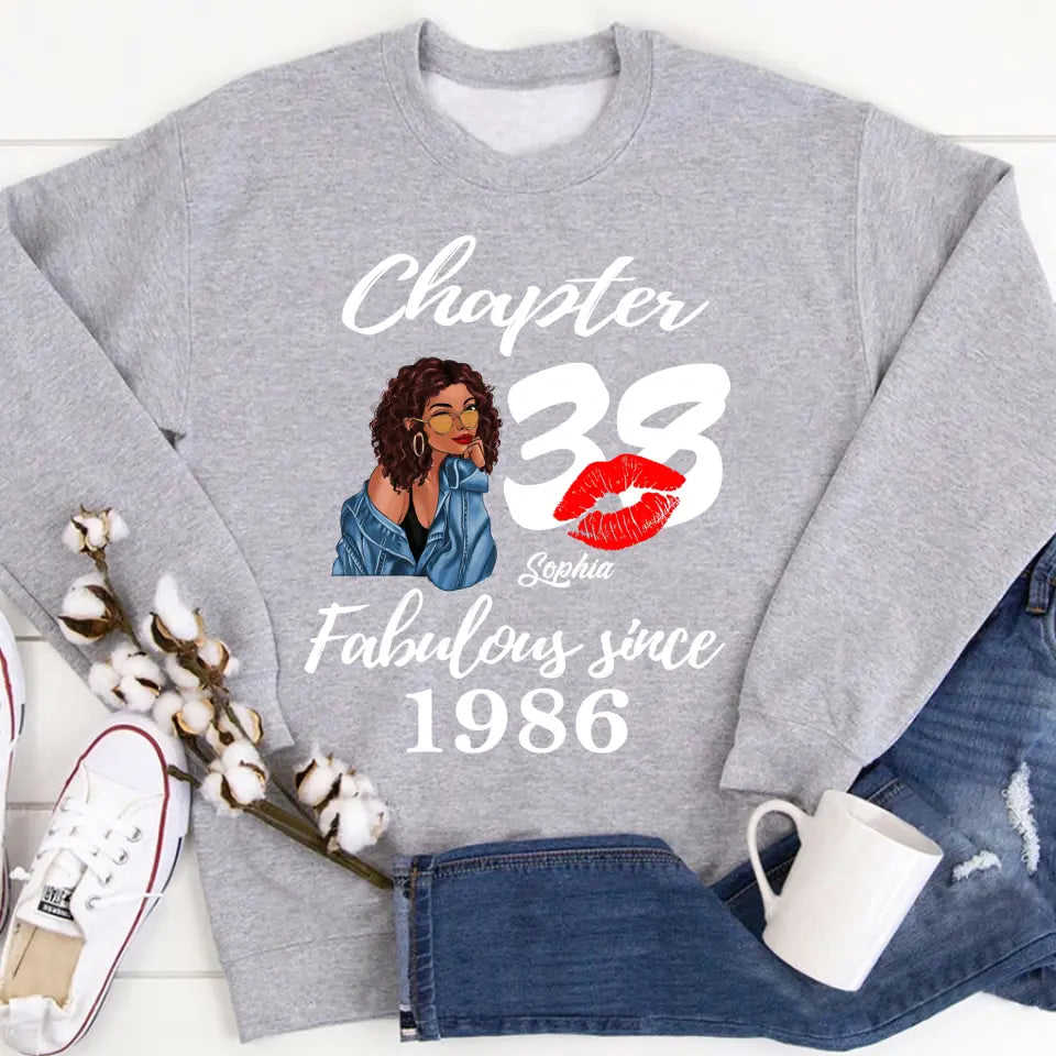 38th Birthday Shirt For Her - Personalized 1986 Vintage T-Shirt, 38 And Fabulous Gift Idea