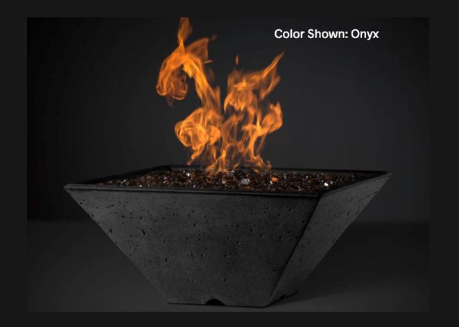 Fire Bowl Ridgeline: Square with Electronic Ignition - Free Cover Included [Slick Rock Concrete]