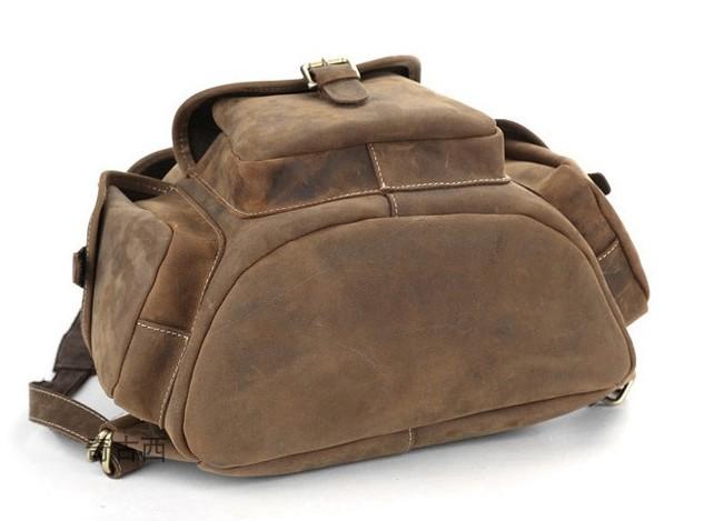Cool Leather Men's Travel Backpack - Durable Waxed Canvas School Backpack