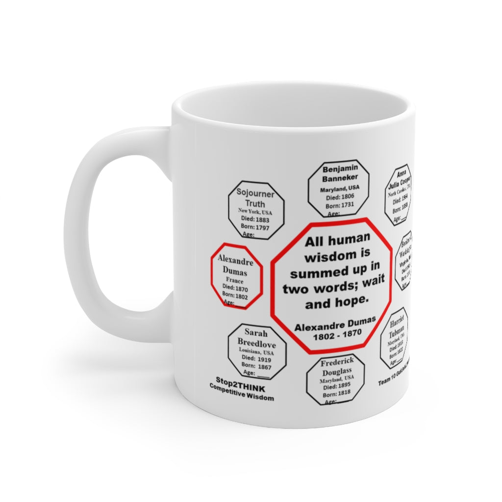 MW-10.7 Alexandre Dumas Wisdom Ceramic Mug - 11oz