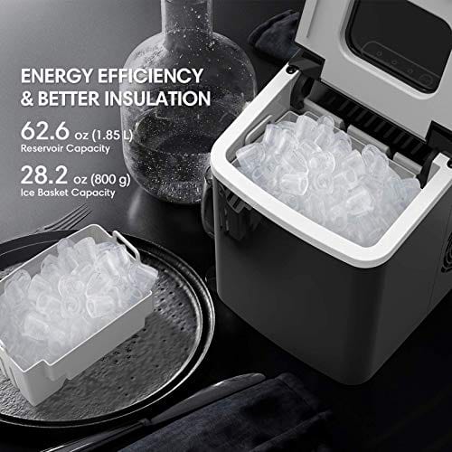 Terra Hiker Countertop Ice Maker - Fast 6-Minute Ice Production, 28.7 lbs Daily, No Plumbing Needed