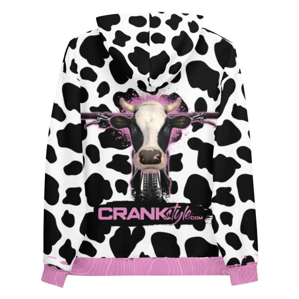 MTB Cow Hoodie - Unisex Mountain Bike Cow Pattern Hoodie