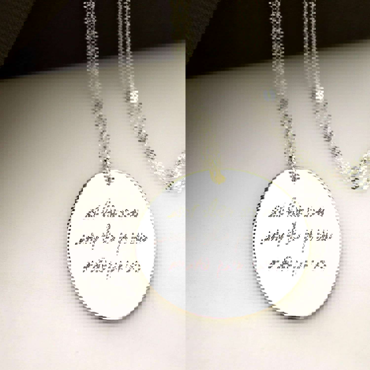 Custom Hebrew Necklace - Personalized Jewish Sterling Silver Gift