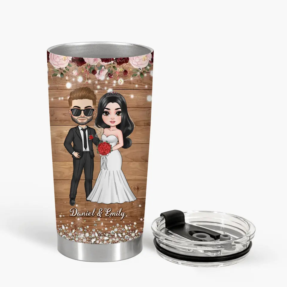 Personalized Custom Tumbler - Anniversary, Wedding Gift For Couple - This Girl Loves Her Husband