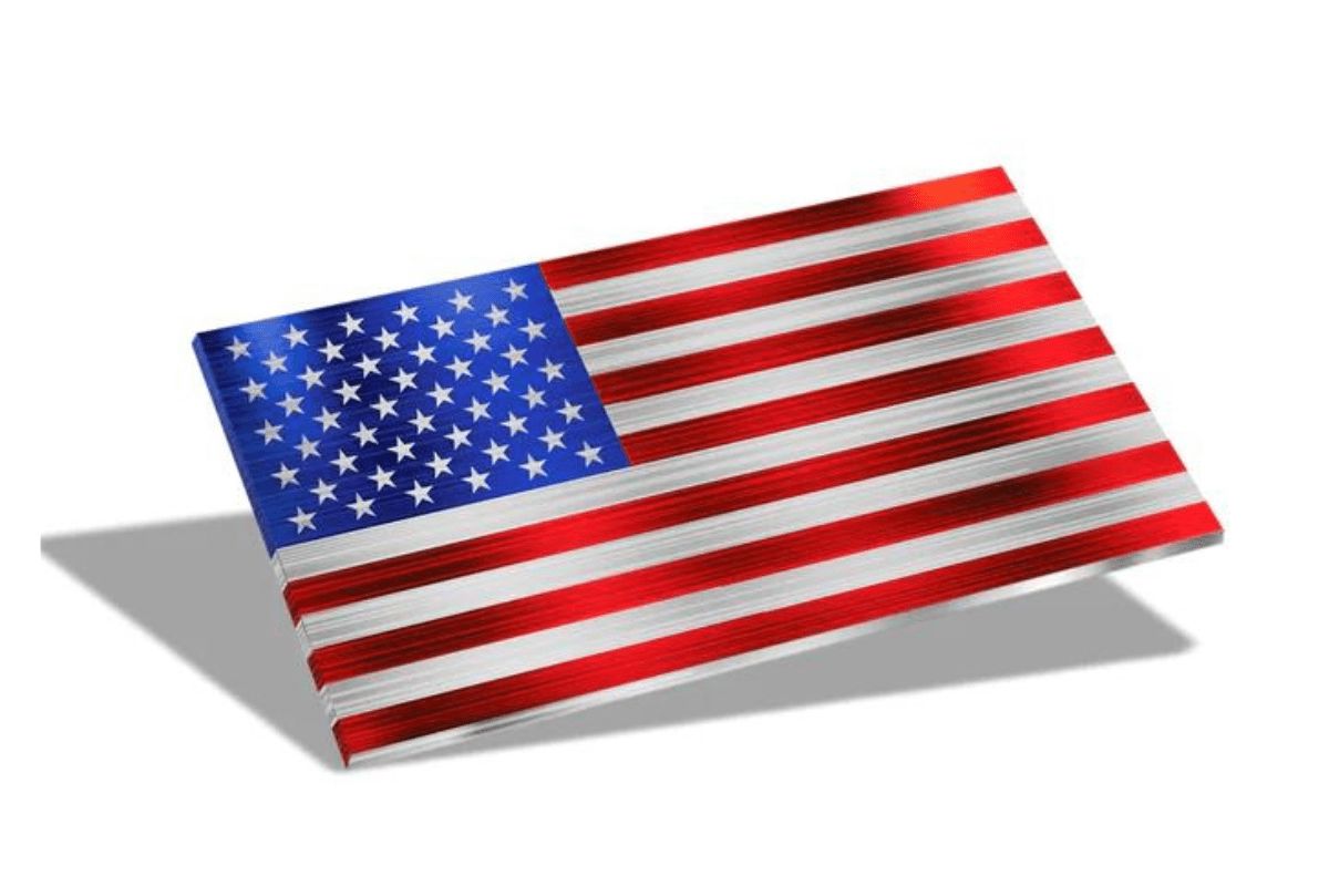 Metal Art of Wisconsin Indoor/Outdoor Hero Flags - High-Quality Brushed Aluminum