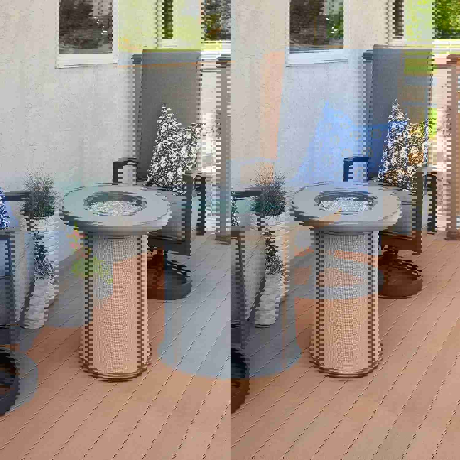 Stonefire Round Gas Fire Pit Table