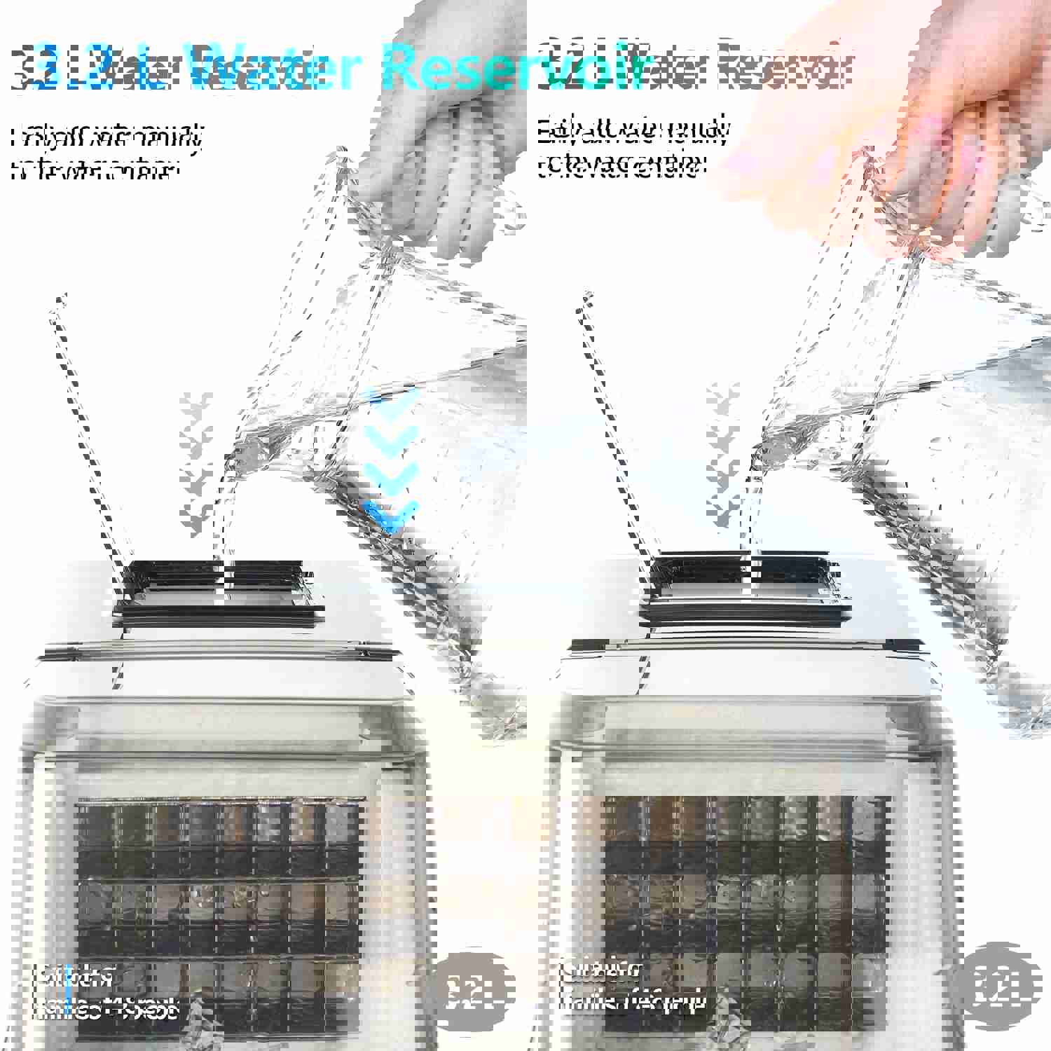 Portable Electric Countertop Ice Maker Machine with LCD Display, 44Lbs/24H, Self-Clean, Silver