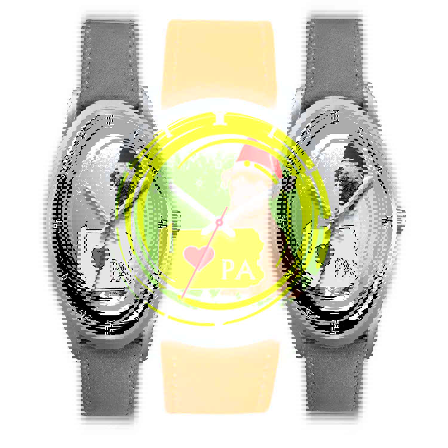 Lovely Pug Dog Pennsylvania Christmas Special Wrist Watch