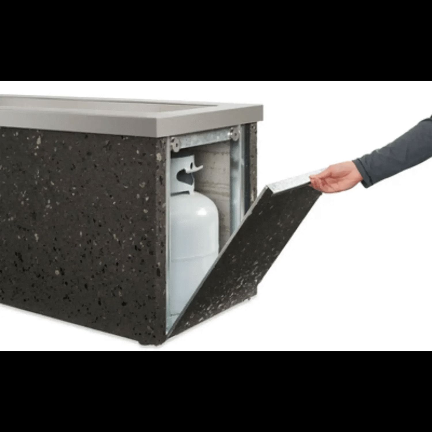 Key Largo Linear Gas Fire Pit Table - Outdoor Luxury and Warmth