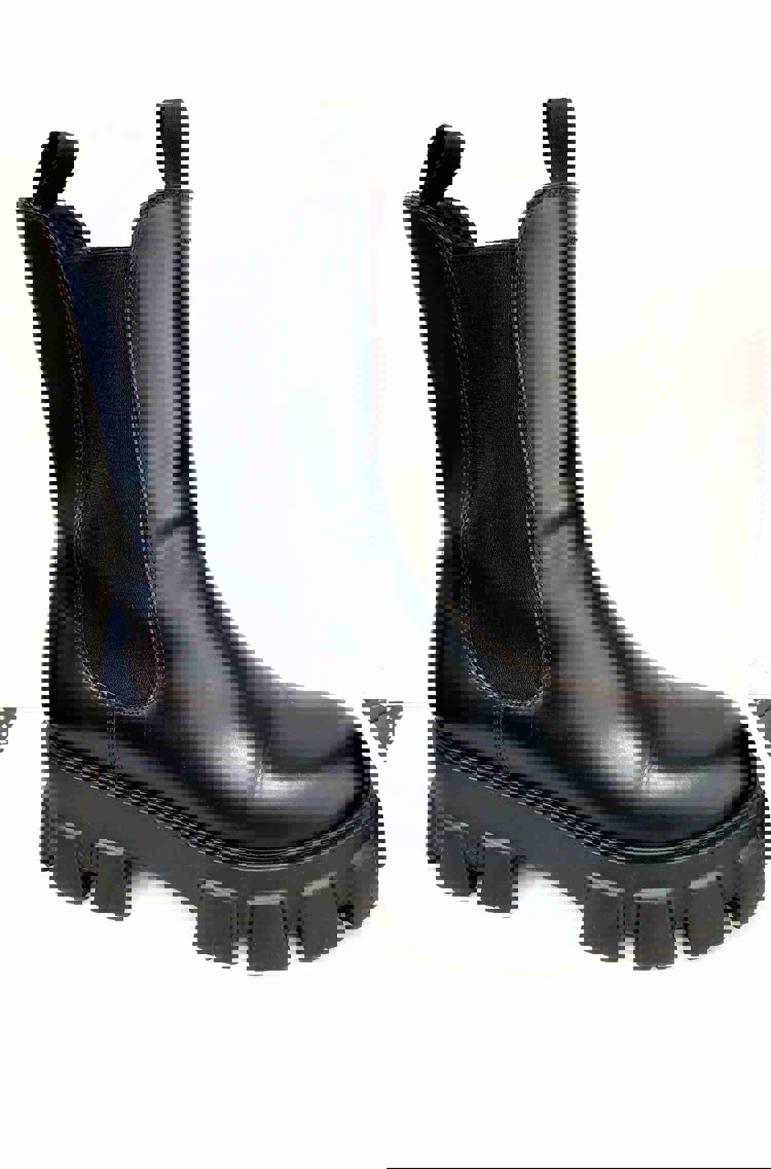 PRADA SPAZZOLATO ROIS MONLITH BRUSHED LEATHER CHELSEA BOOTS