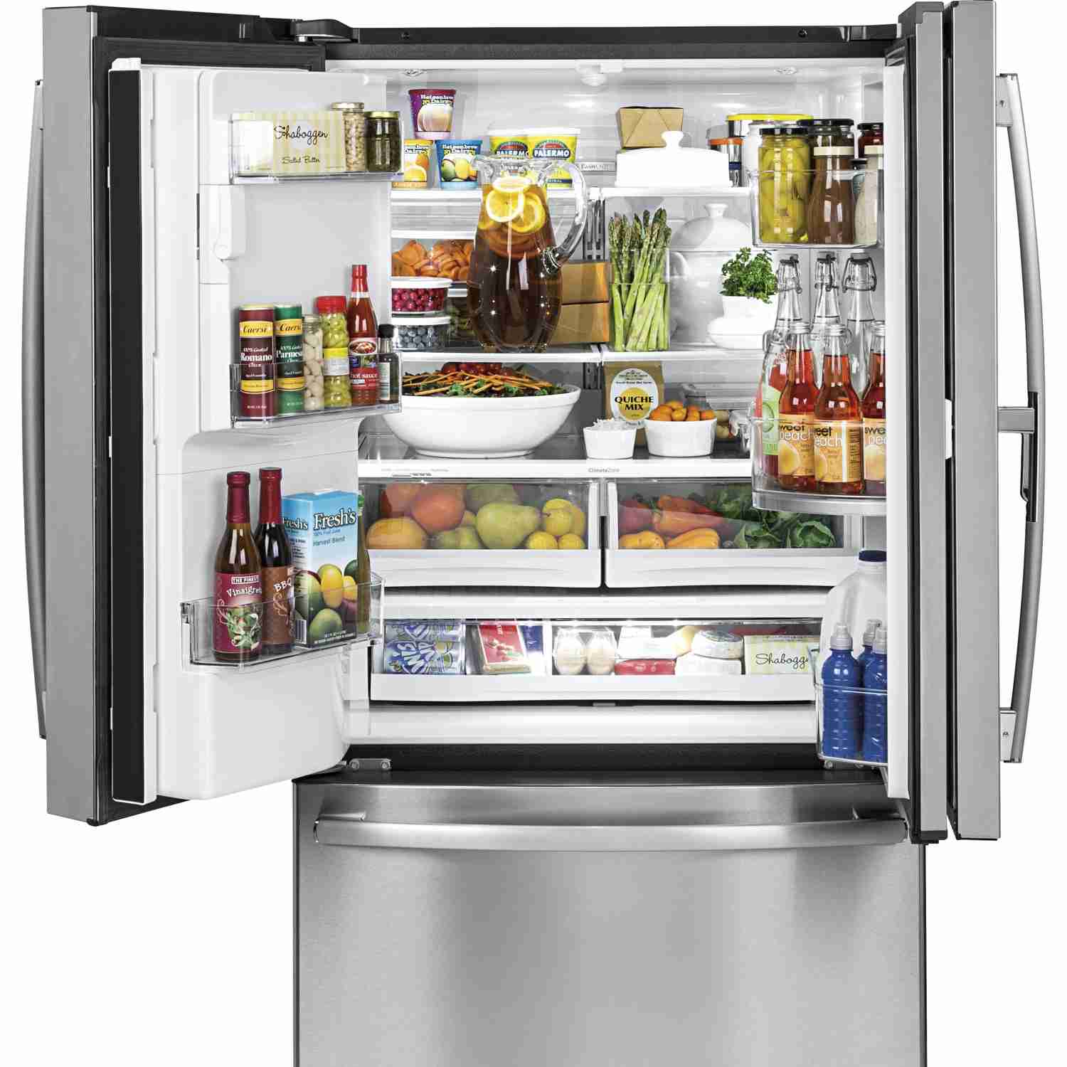 GE Profile 36-inch Counter-Depth French 3-Door Refrigerator with External Water and Ice Dispenser