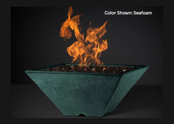 Fire Bowl Ridgeline: Square with Electronic Ignition - Free Cover Included [Slick Rock Concrete]