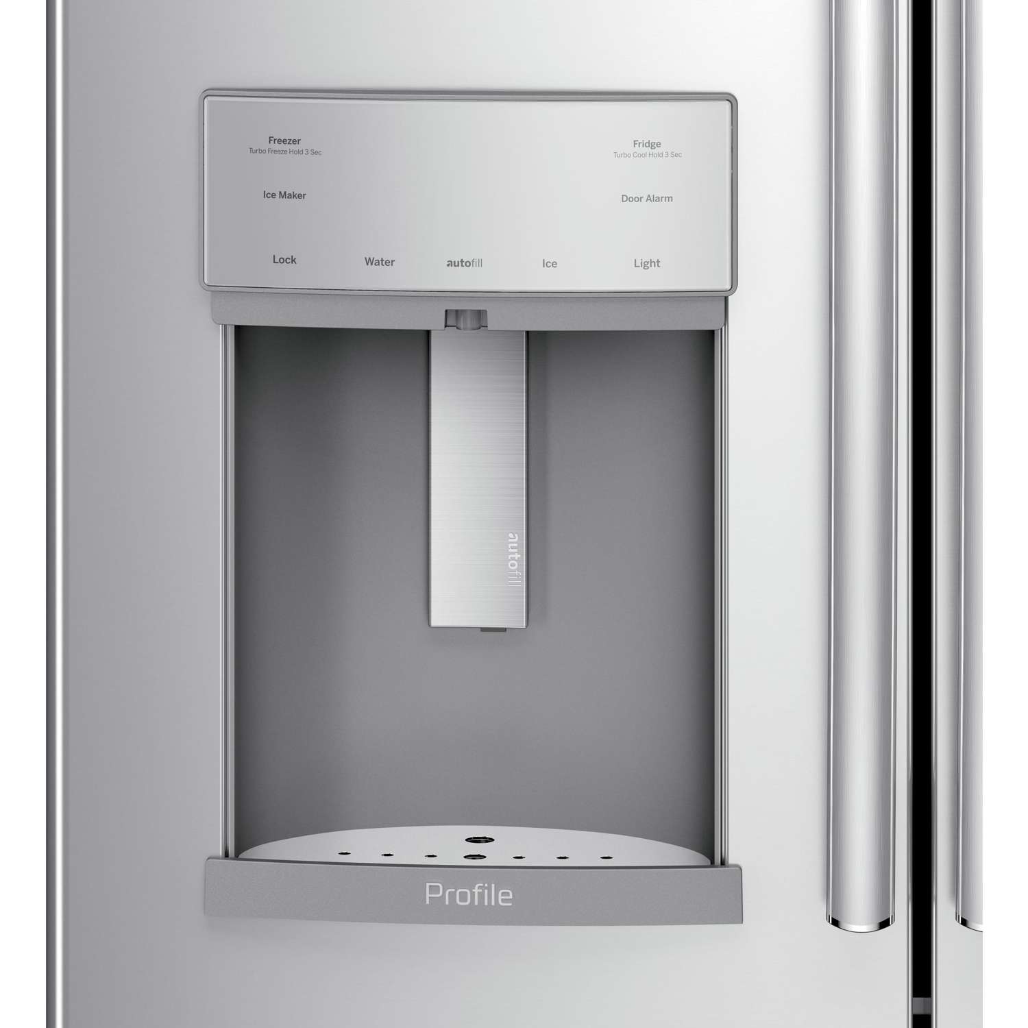 GE Profile 36-inch Counter-Depth French 3-Door Refrigerator with External Water and Ice Dispenser