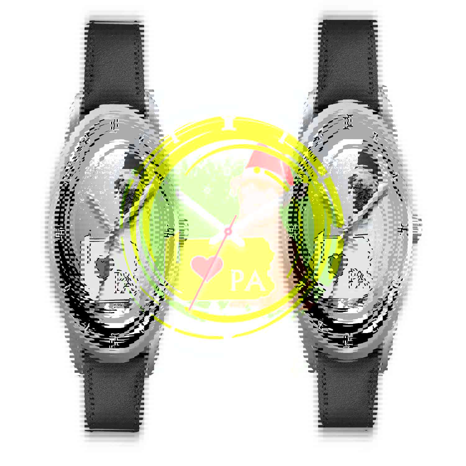 Lovely Pug Dog Pennsylvania Christmas Special Wrist Watch