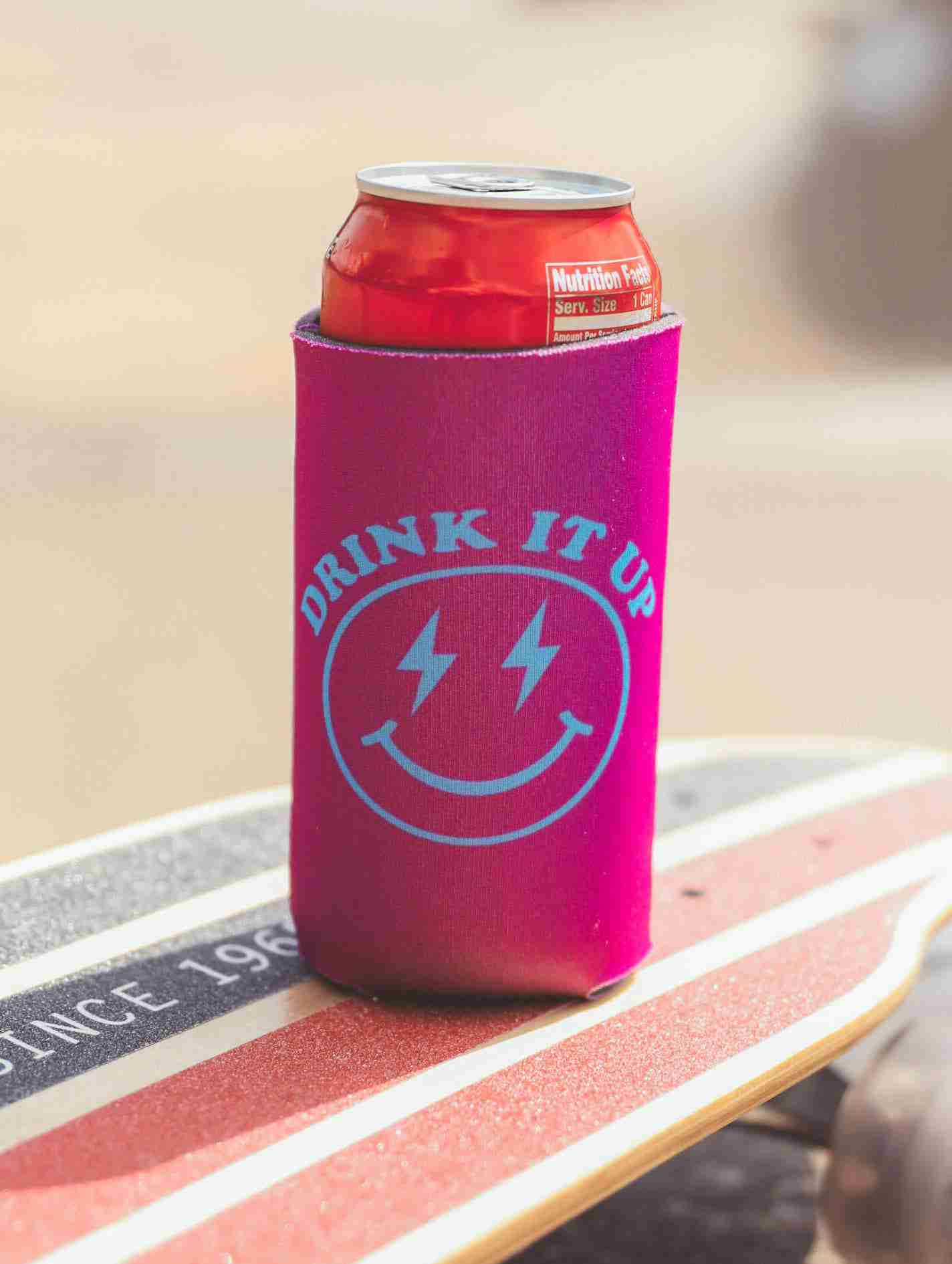 Drink It Up! Purple & Blue Printed Koozie