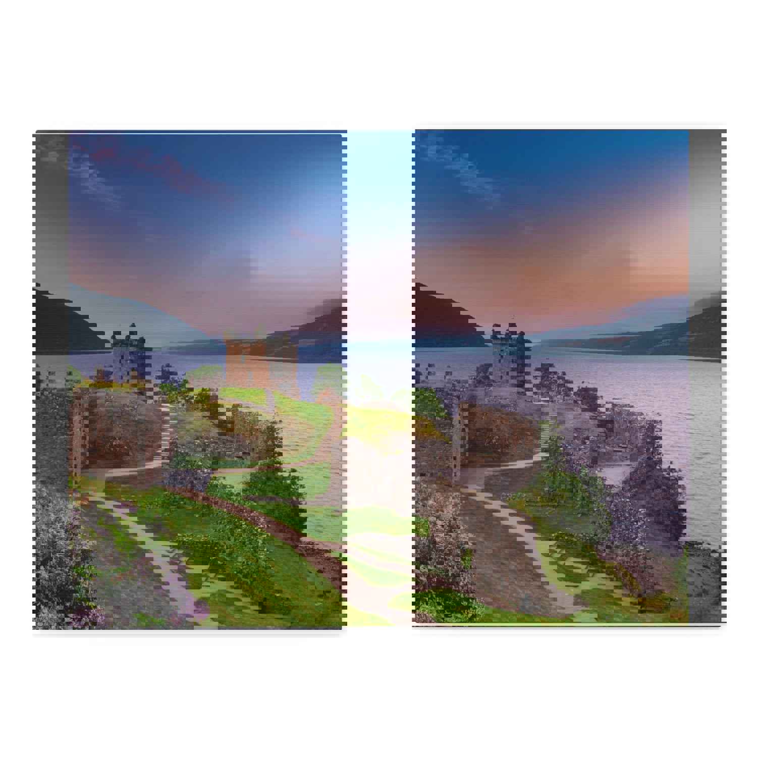 Ruins of Urquhart Castle Ness Scotland Nature Wilderness Photography Canvas Wall Art for Home Decor