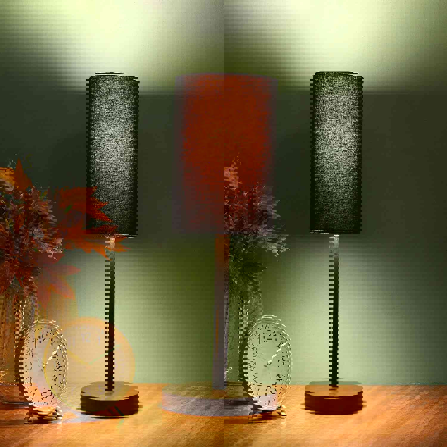 BTR CRAFTS Raven Black Metal Table Lamp Cylinder Shade (Pack Of 2)