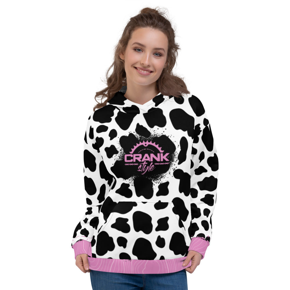 MTB Cow Hoodie - Unisex Mountain Bike Cow Pattern Hoodie