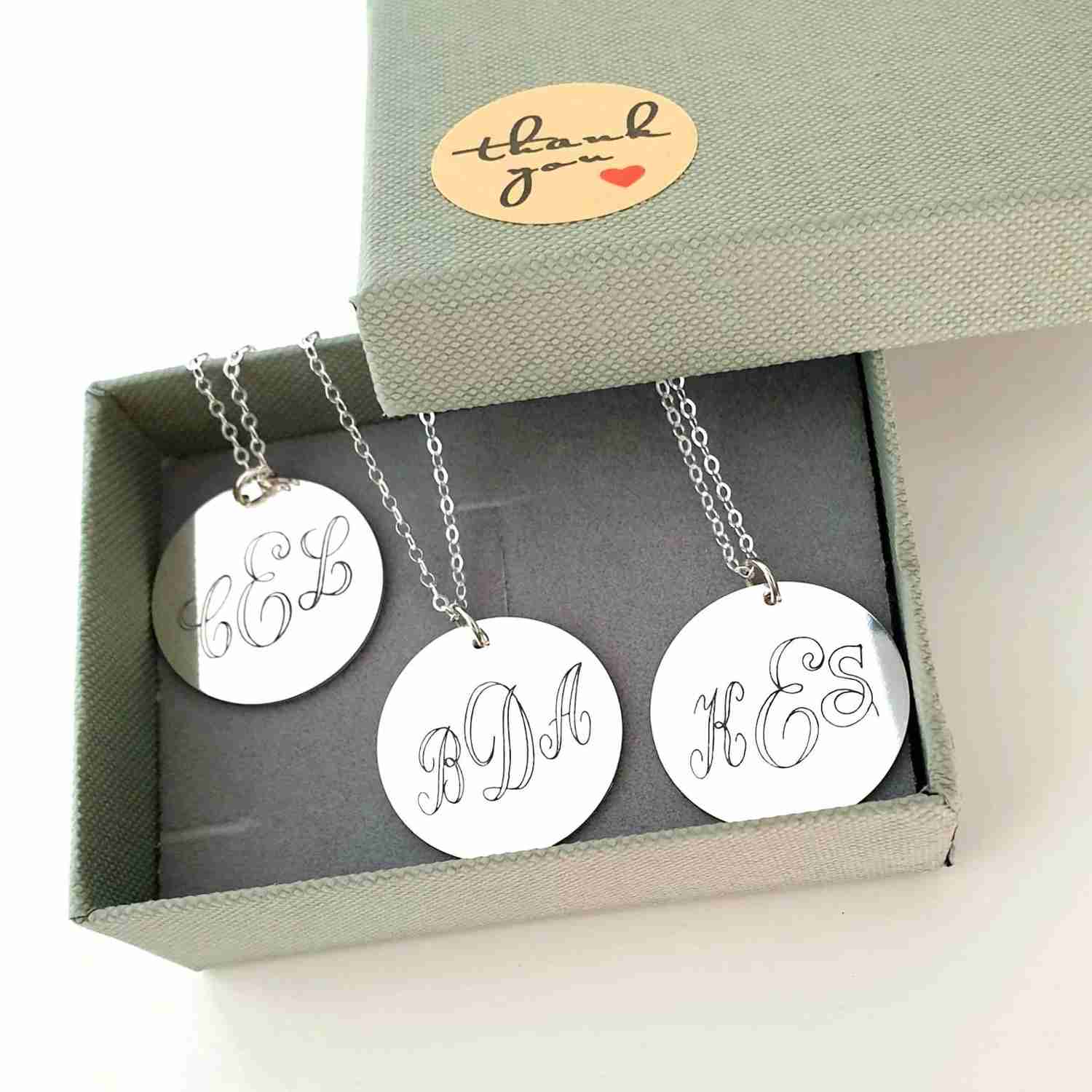 Custom Initials Necklace - Personalized Bridesmaids Gift
