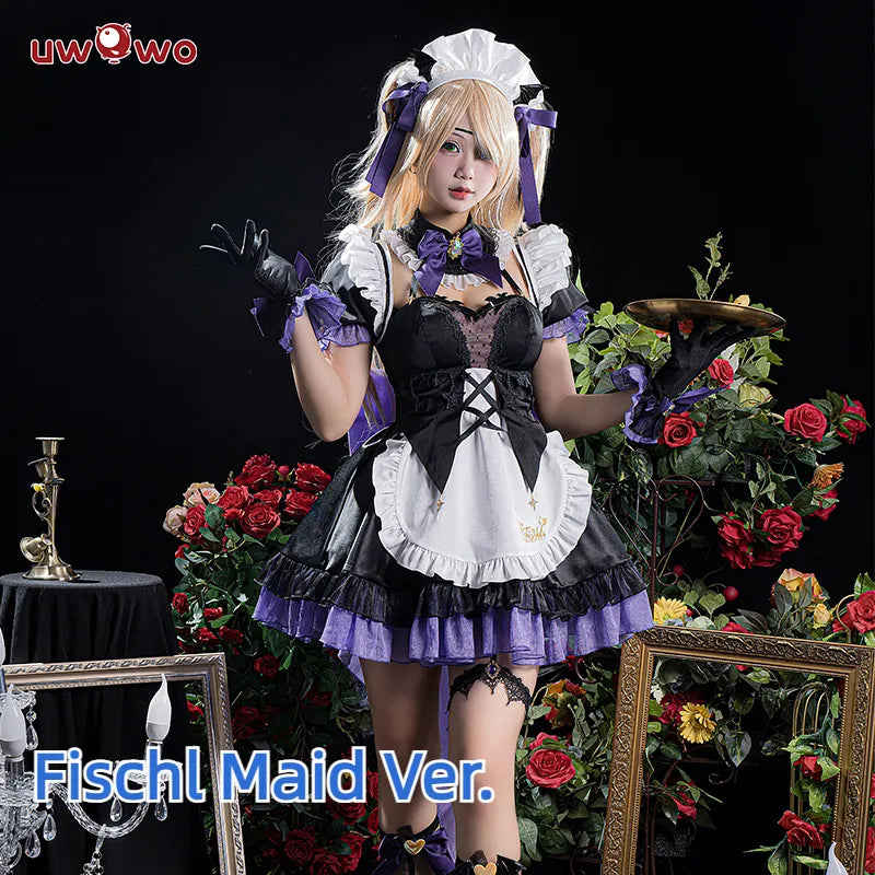 UWOWO Fischl Cosplay Maid Costume - Genshin Impact Fanart