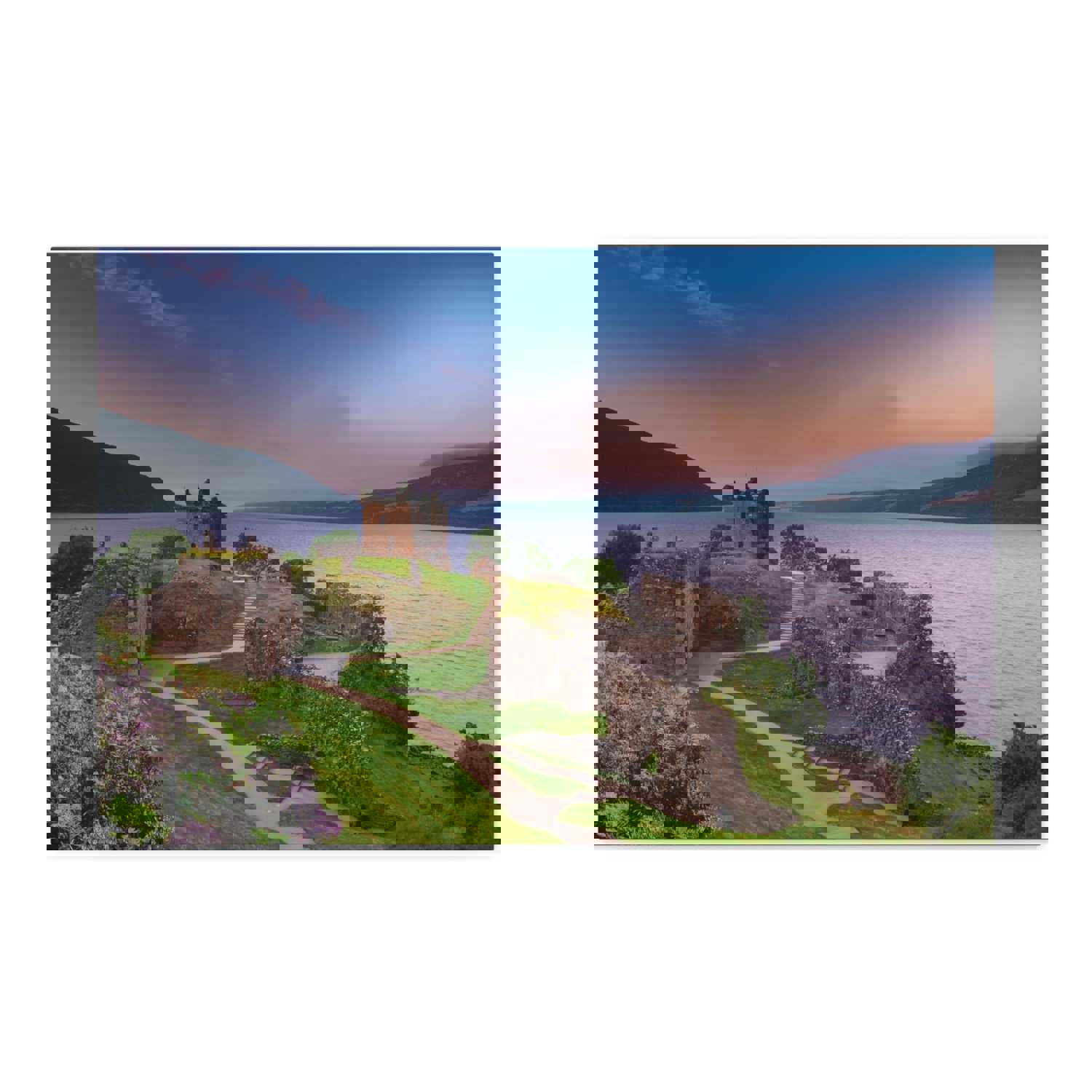 Ruins of Urquhart Castle Ness Scotland Nature Wilderness Photography Canvas Wall Art for Home Decor